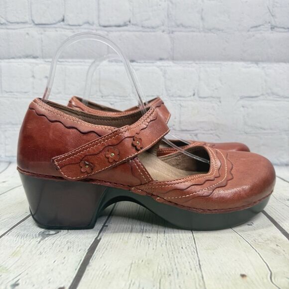 Dansko Mary Jane Women Size 10.5-11 US 41 EU Harlow Red Floral Comfort Shoes - Picture 1 of 11